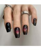 Redykat 30PCS Handmade Glossy Short Coffin Press On Nails - Cat Eye Magnetic Acrylic False Nails | Salon Quality Nail Art (Chase the Moon - Buy Online on GoSupps.com
