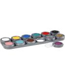 Grimas 100263 Make-up Palette - 12 Vibrant Face Painting Colors for Professional & Creative Use - Buy Online on GoSupps.com