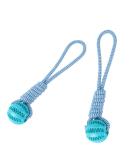Buy Lusacy Indestructible Dog Ball with Rope - Durable 2-Piece Toy for Large & Small Dogs Ideal for Dental Care and Tugging - Buy Online on GoSupps.com
