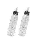2pcs Hair Oil Applicator Bottle with Tip Hair Dye Nozzle Bottle Hair Color Squeeze Bottle Plastic Applicator Bottle Graduated Hair Colour Applicator Bottles for Salon Hair Care Coloring Paint Art Glue - Buy Online on GoSupps.com