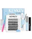DIY Lash Extension Kit - 84 Pcs Cluster Lashes with Bond, Seal, Remover & Applicator - Cirrus D-8-16mix - Buy Online on GoSupps.com