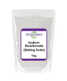 Baking Soda Sodium Bicarbonate 1kg by Virgolden Pure Baking Soda for Baking Cleaning Bath Bombs - Buy Online on GoSupps.com