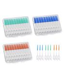 Mivaiun 120 Interdental Brushes & Dental Floss Sticks Adaptive Cleaning Tools in 3 Color Sets (Blue Green Orange) for Effective Oral Care - Buy Online on GoSupps.com
