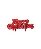 Merry Christmas Motto Cake Topper Red - Buy Online on GoSupps.com