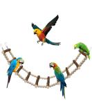 Phiezc Bird Toys - Wooden Ladders & Cage Accessories for Budgies Nymphicus & Cockatoos | 10-Part 64 cm Ladder - Buy Online on GoSupps.com
