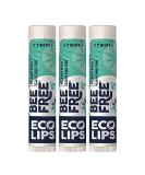 Sweet Mint Vegan Lip Balm 3 Pack by Eco Lips | Natural Bee Free with Organic Ingredients | Plastic-Free Plant Pod Packaging | Made in USA - Buy Online on GoSupps.com