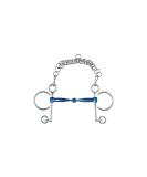 AK Pelham Bit with Single Joint & Curb Chain - 5.00'' Blue-Silver | AKRS-2608 - Buy Online on GoSupps.com