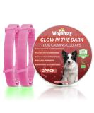 Shop Woyamay Calm Collar for Dogs - Adjustable Luminous Calming Collar with Pheromones | Stress Relief for All Sizes | 2-Piece Set in Hot Pink & Red - Buy Online on GoSupps.com