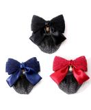 3 PCS Women Hair Clip Bowknot Snood Net Barrette Set - Red/Black/Blue - Buy Online on GoSupps.com