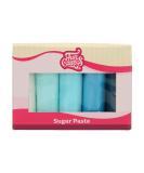 FunCakes Fondant Multipack Blue Easy to use smooth flexible soft and pliable perfect for decorating cakes halal kosher and gluten free. 5 colours 5 x 100 g Blue Colours - Buy Online on GoSupps.com