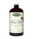 Flora Certified Organic Flax Oil 32 fl oz - Premium Omega-3 Rich Supplement - Buy Online on GoSupps.com