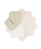 Organic Cotton Reusable Baby Washcloths - Soft & Absorbent Towels for Newborn Bath - Multicolor 10 Pack - Ideal for Sensitive Skin - Buy Online on GoSupps.com