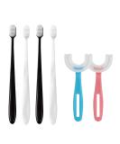 Syeycw 2-Pack Children s Toothbrush & 4-Pack Soft Nano Manual Toothbrush for Sensitive Gums - 20 000 Micro Bristles for Adults & Kids 6-12 - 360 Silicone Design - Buy Online on GoSupps.com