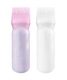 FYJLXF 2Pcs Root Comb Applicator Bottle 6 Ounce Hair Dye Applicator Brush Transparent Applicator Bottle with Graduated scale Hair Coloring Dye and scalp treament essential (Pink) - Buy Online on GoSupps.com