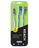 Reach Crystal Clean Family Fun 5 Pack Medium Toothbrushes - Buy Online on GoSupps.com