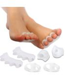 8-Piece Toe Silicone Separators for Hallux Valgus Correction - Alleviate Foot Pain with Invisible Toe Spacers - Buy Online on GoSupps.com