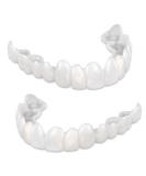 Brigtviee Fake Teeth Veneers - Instant Smile Cosmetic Whitening for Men & Women | Comfort Fit Top & Bottom - Buy Online on GoSupps.com
