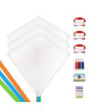DIY Kite Making Kit Bulk - White Diamond Kite Kits for Kids (3 Pack) - Buy Online on GoSupps.com