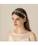 Urieo Silver Crystal Heart Headband for Women - Rhinestone Princess Wedding Hair Accessories - Buy Online on GoSupps.com