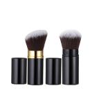 Tofbs Premium Kabuki Makeup Brushes Set - 2 Soft Cosmetic Brushes with Caps for Flawless Application - Portable Dome Shape Blush & Powder Brushes - Buy Online on GoSupps.com