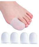 Xwanli Gel Toe Caps - Silicone Toe Protection & Cushions for Pain Relief Callus & Blister Prevention (4 Large Pieces) - Buy Online on GoSupps.com