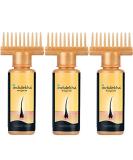 Indulekha Bringha Hair Oil Selfie Bottle 100ml (Pack of 3) with Handmade Wooden Comb | Buy Online for Healthy Hair International Shipping Available - Buy Online on GoSupps.com