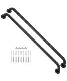 2 Pack 40 Inch Matte Black Stainless Steel Shower Grab Bar - Bathroom Safety Hand Rail Support - Handicap Elderly Senior Assist Bath Handle - Buy Online on GoSupps.com