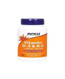 NOW Foods Vitamin D-3 & K-2 - 120 Veg Capsules | Essential Bone and Heart Health Support - Buy Online on GoSupps.com