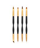 Yoezuo Nail Art Brush Set - 4 Double Ended Brushes for UV Gel Paint & Manicure DIY - Buy Online on GoSupps.com