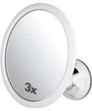 Mirrorvana 3X Magnifying Round Shower Mirror with Strong Suction Cup - Fogless Shaving, Shatterproof, 360 Swivel - 6.7 Diameter - Buy Online on GoSupps.com