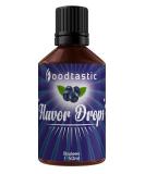 Foodtastic Blueberry Flavor Drops 50ml | Calorie-Free & Sugar-Free Aroma | Enhance Your Culinary Creations with Flavrops - Buy Online on GoSupps.com