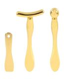 Metal Eye Cream Applicator Stick and Mini Spoon Spatula Set - Zinc Alloy Makeup Tool for Facial Massage and Cream Application (Gold) - Buy Online on GoSupps.com