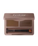 Eyebrow Powder Palette - Define & Enhance Brows | 2 Color Makeup Kit with Mirror (Light & Dark Brown - Buy Online on GoSupps.com