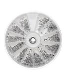 2400 X Silver Clear Nail Art Rhinestone Round Diamante 1.5mm Glitter Gem Wheel - Buy Online on GoSupps.com