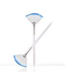 Soft N Style Taklon Fan Mask Brush - Acid Applicator for Glycolic Peel & Masques (2 Pack White/Blue) | International Shipping Available - Buy Online on GoSupps.com