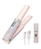 Buy 2-in-1 Wireless Mini Hair Straightener Brush - Quick Heat Anti-Burn - Perfect Travel Tool for Women & Girls - Buy Online on GoSupps.com