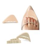 2 Pairs Soft Sponge Half Insoles | Reusable Big Toe Plug Foot Brace Pads | Adjustable Unisex Shoe Inserts in Beige - Buy Online on GoSupps.com