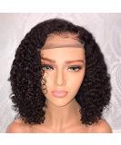 Jessica Bob Human Hair Wig 13x6 HD Lace Front Short Curly Brazilian Remy Hair for Black Women (8 Inch) - Buy Online on GoSupps.com
