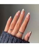 Buy Luvadeyo 24 Pcs Pressed False Nails - Pink & White Medium Long Glue-On Nails for Women & Girls - International Shipping Available - Buy Online on GoSupps.com