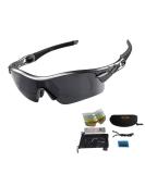 Vilisun Polarized Sports Sunglasses - UV400 Unisex Bicycle Glasses with 5 Interchangeable Lenses for Cycling Running Climbing & Outdoor Activities - Smoke Gray - Buy Online on GoSupps.com