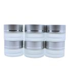 Kingyh 6-Piece Mattlas Cream Can Set - 5ml Mini Glass Containers with Screw Caps for Travel & Home Storage | Perfect for Cosmetics Creams Lotions Oils & Powders - Matte White - Buy Online on GoSupps.com