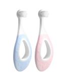 Ultra Soft Baby Toothbrush Set for 6-24 Months | Gentle Gum Care with Soft Flow Bristles - Pink & Blue - Buy Online on GoSupps.com
