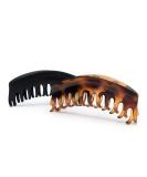 Kitsch Large Hair Clips for Women - Jumbo Dome Claw Clips for Thick Hair (2pc Tortoise&Black) - Buy Online on GoSupps.com