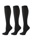 HYCOPROT Compression Socks (3 Pairs) 15-20 mmHg for Men & Women - Perfect for Athletics, Running, Nurses, Pregnancy & Travel - Black Large-X-Large - Buy Online on GoSupps.com
