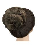 Imissu Large Size Dancer Braided Chignon Hair Cover - Donut Scrunchy Wig Updo for Weddings (Mix Brown) - Buy Online on GoSupps.com