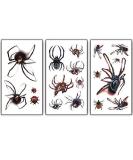 DNHCLL 15 Sheets 3D Spider Temporary Tattoo Sticker Set - Waterproof Body Art Decal for Halloween Day | Halloween Temporary Tattoos - Buy Online on GoSupps.com