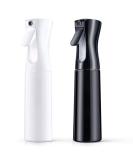 AOOWU 2 Pack 300ml Hair Spray Bottles - Professional Water Spray for Hairdressers | Black & White - Buy Online on GoSupps.com