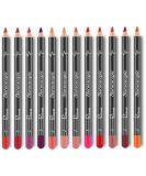 Beteligir Matte Lip Liner Pencil Set - 12 Assorted Colors | Waterproof & Long-Lasting Velvet Lip Liners - Natural Lip Makeup - Buy Online on GoSupps.com