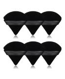 6 Pcs Pure Cotton Black Triangle Powder Puff Set for Makeup - Soft Velour Blender Sponge for Loose Powder, Mineral Powder, Body Powder - Beauty Tools for Flawless Application - Buy Online on GoSupps.com