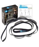 AZURELIFE 11-Loop Half Elastic Stretch Strap for Yoga, Physical Therapy & Dance - Gray | Instruction Guide Included - Buy Online on GoSupps.com